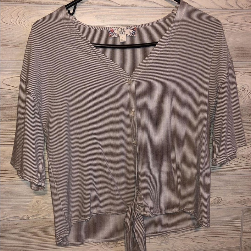 cropped pink rose top